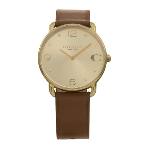 

Coach ELLIOT Women s Watch, Stainless Steel, Mineral Glass, Quartz Movement, Water Resistant, Brown, 14504201