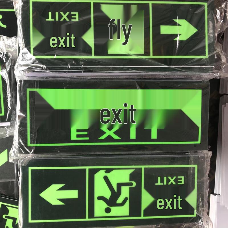 WEZHO Luminous Fire Safety Arrow Exit Signs CN Plug (adapter Included)