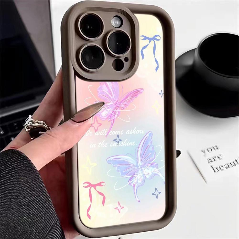 Angel Eye Soft Phone Case for Samsung A13 A23 A53 A14 A24 A34 A54 A15 A25 A35 A55 S20 S23 FE S24 Ultra Ae67 Butterfly flower Cute cartoon art design