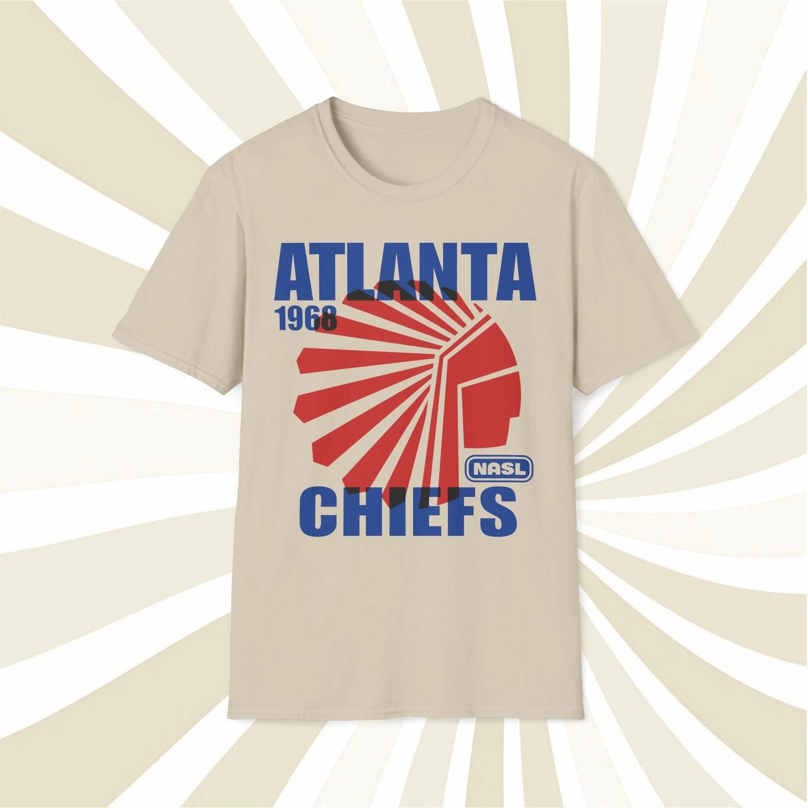 Men s and Women s T-shirts Atlanta Chiefs 1968 NASL Vintage Offset Printed Soccer T-Shirt XXL