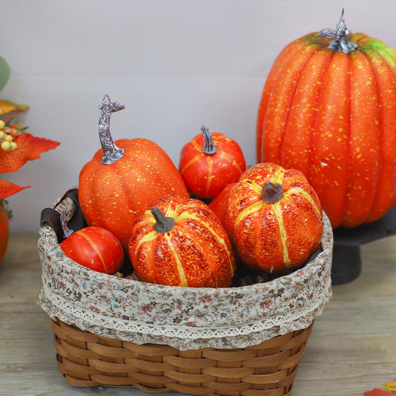 Simulation of Pumpkin Foam Large Pumpkin Festival Atmosphere Scene Decoration Pendant Accessories Garden Pumpkin Ornaments