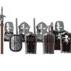 Medieval Castle Soldier Action Figures Building Block Empire Templars Lancer Warrior Militia Helmet Shield Sword Bow Toy Gifts