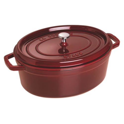 

Staub Pico Cocotte Oval, Grenadine Red, 23cm, Double-Handled Enamel Pot, Induction Compatible [Official Japanese Product] La Cocotte Oval 40500-233