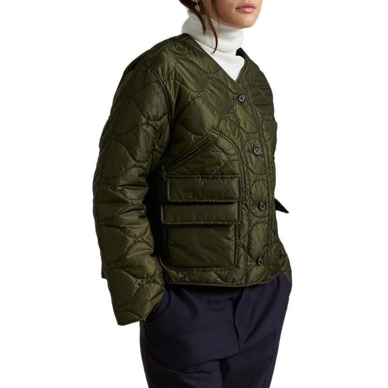 Polo Ralph Lauren Куртка женская хлопковая стеганая ромбами свободного кроя с длинным рукавом WMPOOTWN2820361