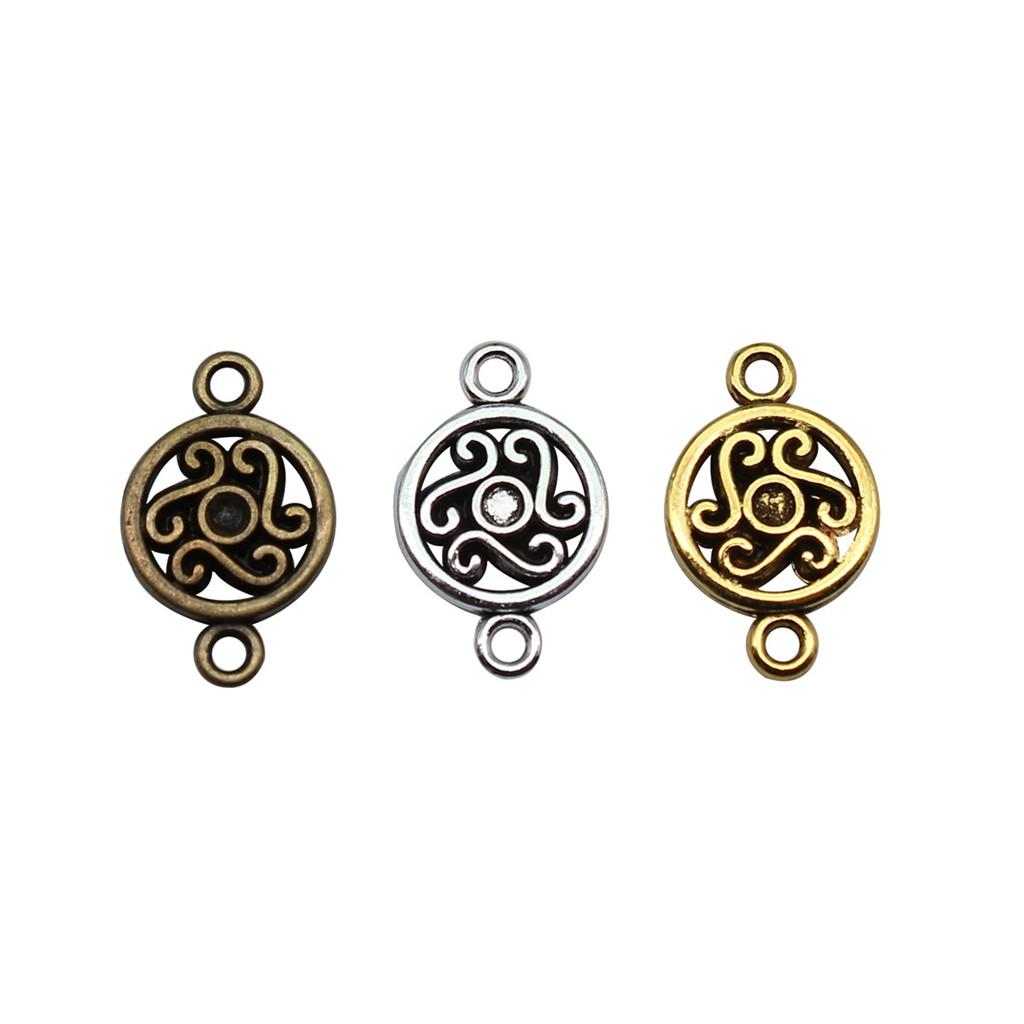 Filigree Diamond Shaped Connectors Ornate Multi Loop Links For Jewelry