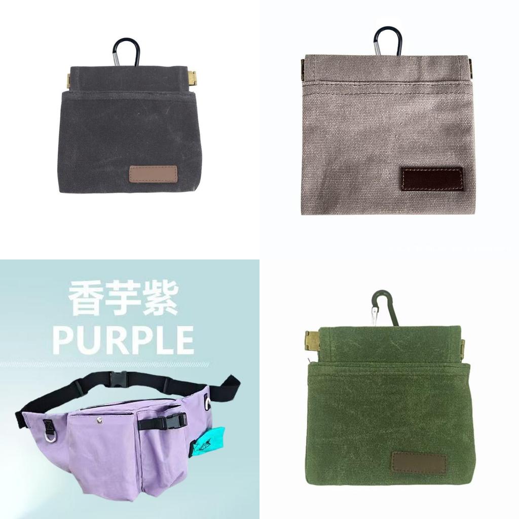 Pet Food Bag Outdoor Training Waist Pack With Canvas Material For Dog Walking And Training