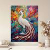DIY Pearl Gem Colorful Peacock Shining Bead Craft Art Home Wall Ornament Simple Unframed Room Decoration Art Modern Elegant Bird Painting