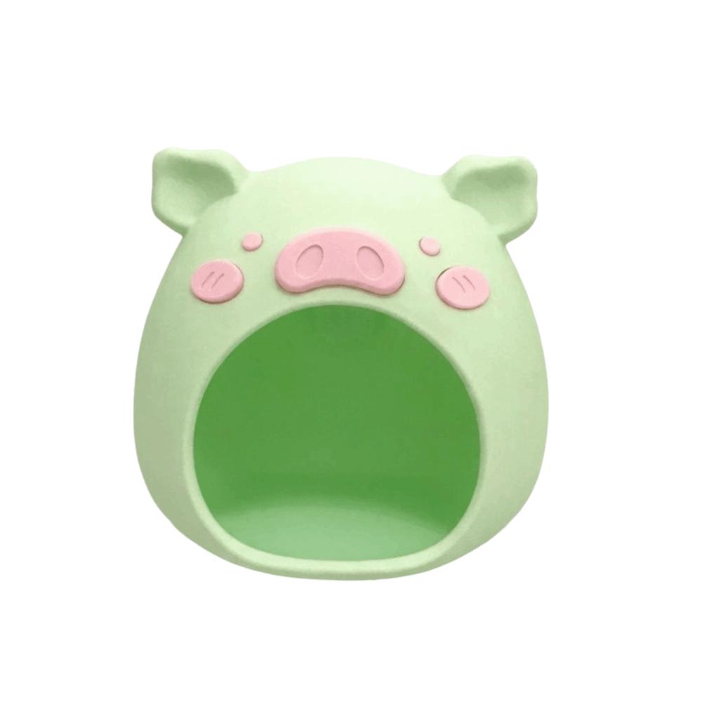 

Pig Shape Hanging Hamster House Plastic Pet Habitat Comfortable Bird Breeding Nest Indoor Aviary зелений