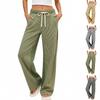 Pantaloni Larghi da Donna Casual a Nove Punti Pieghe Coulisse Vestibilità Larga Pantaloni Vita Elastica Vestibilità Comoda