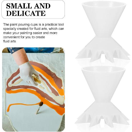 

3pcs Reusable Split Cups for Painting Pouring Easy Clean Mixing Pouring Tool for Artists Beginners Students for Color Mixing