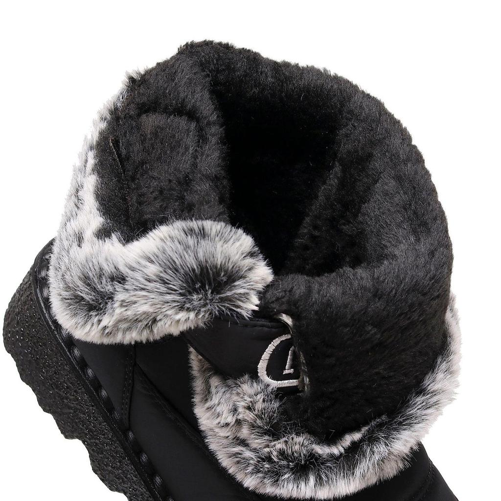 Waterproof Winter Boots for Women Plush Snow Boots Woman Platform Ankle Boots Warm Cotton  Shoes