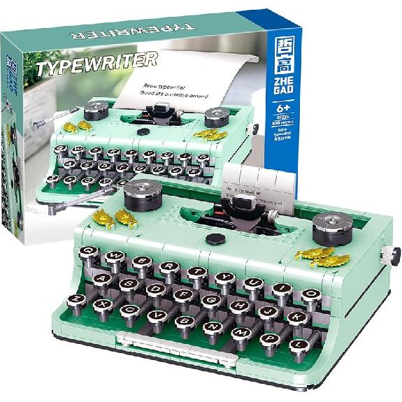 XIU Идеи Ретро Пишущая машинка Набор Строительных Блоков, Мини-Набор Строительных Блоков Пишущая машинка для Взрослых, STEM Винтажный Набор Строительных Блоков для Детей