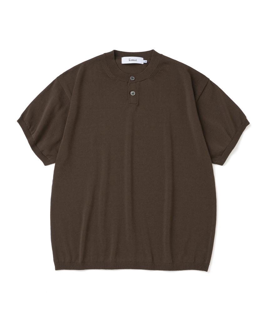 KNITTED Shellon Cooling Single Crop Knit_Henry Neck 5 Colors