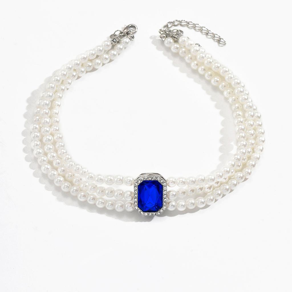 Accessories, French Light Luxury Short Collarbone Chain Imitation Pearl Choker Beaded Neck Retro Necklace