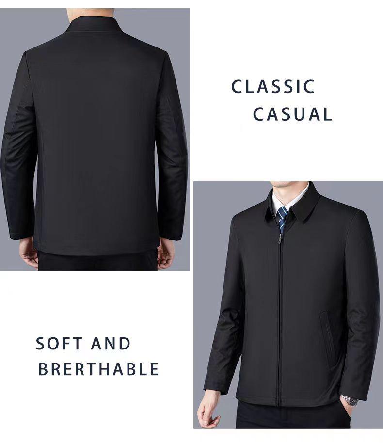2025 Herren Executive Mittleren Alters & Ältere Baumwolljacke - Warm, Verdickt, Lässige Frühjahrs-/Herbstkleidung