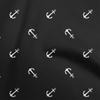 Cotton Poplin Black Fabric Nautical Anchor Sewing Fabric By The Yard Printed Diy Clothing Sewing Supplies 42 Inch