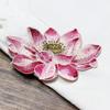 DIY Lotus Flower Patch No Glue Sew On Patches Soft Embroidered Patches