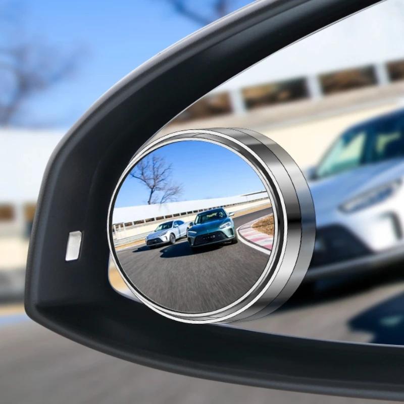 2 szt. Samochodowe lusterko martwego pola bezramowe pomocnicze lusterko wsteczne Auto motocykl uniwersalny szeroki kąt regulowane małe lusterka