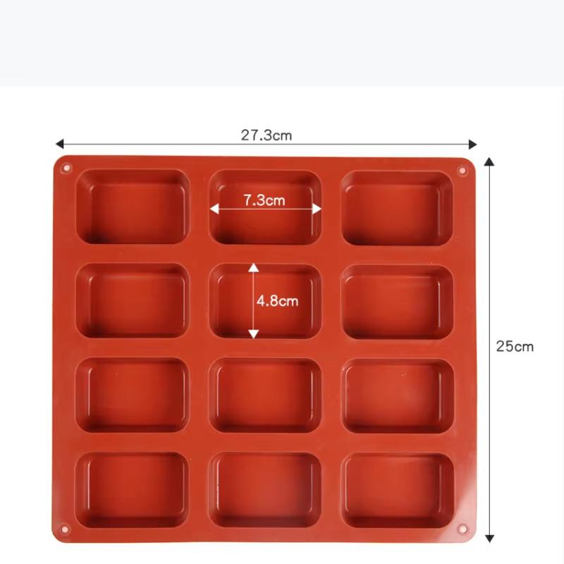 Silicone Cake Molds Cookie Chocolate Bar Molds Non-stick Durable Rectangle Candy Mold Baking Accessories Handmade Gifts
