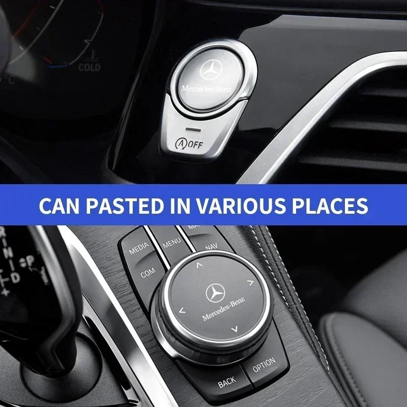 Car Center Console Auto Key Camera Mobilephone Mini Decorative Sticker For Mercedes Benz AMG A B C E S class GLA GLC CLA GLK GLE