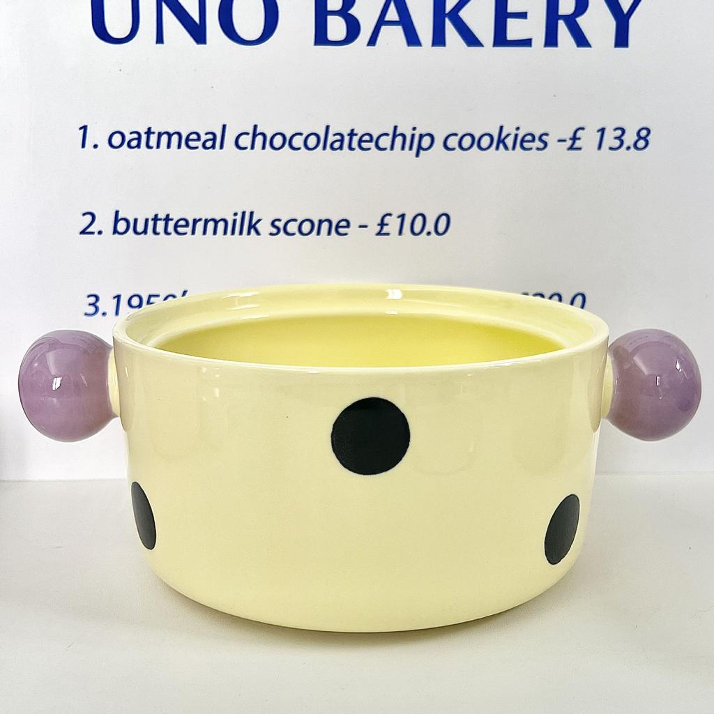 Give Girls Birthday Gifts, Cute Contrasting Colors, Polka Dots, Ceramic Instant Noodles Bowl with Lid, Girlfriend Practical Souvenir Gift Box.