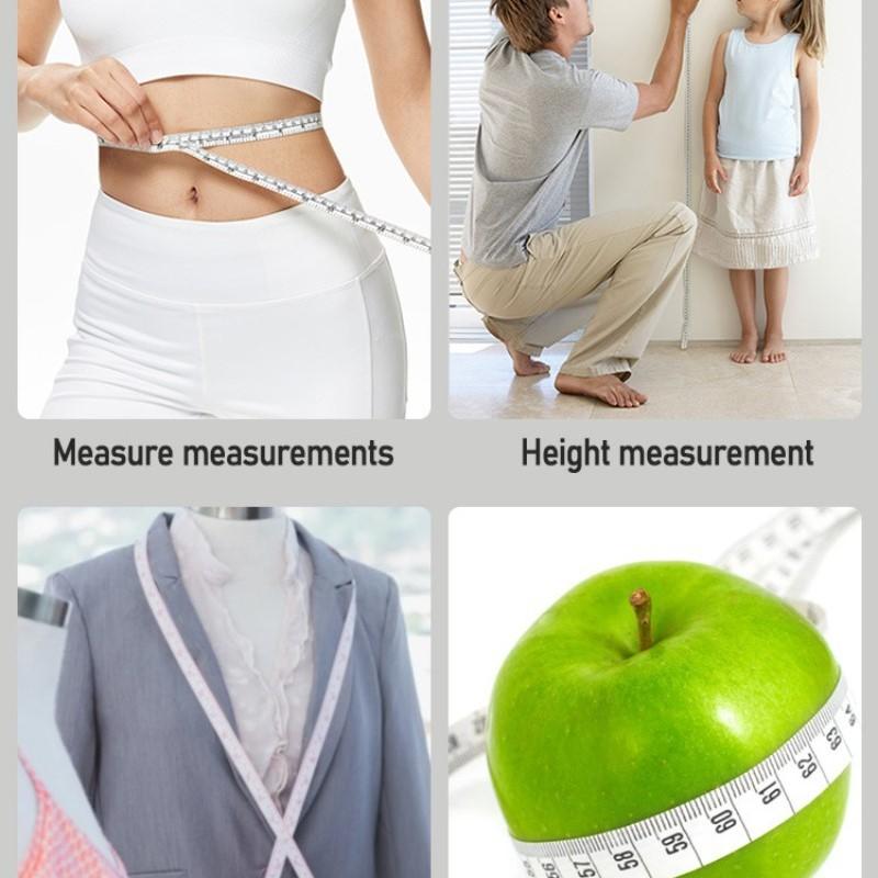 150cm Germany Quality Soft Tape Measure Tailor's Tape with Snap Fasteners Body Measuring Ruler Needlework Sewing Tool