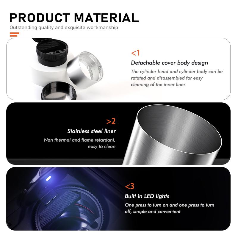Car LED Ashtray Stainless Steel Liner Smoke Isolating Container For Volkswagen VW Polo Jetta Sagitar Magotan Passat B5 B6 B7 CCKD6