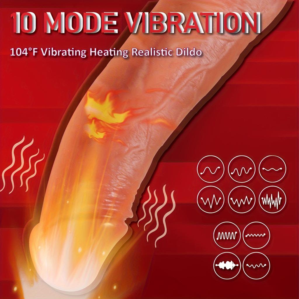 Thrusting Vibrator Sex Toys,Realistic For G Spot Stimulation,With 8 Thrusting & 10 Vibration & Heating Mode,Remote Control,Adult Toy For Women
