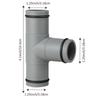 Poolschlauchverbinder 32mm T-förmig Schwimmbadfilterpumpe Rohrverbindung Poolzubehör Universal Pool 1,25 Zoll Schlauchverbinder