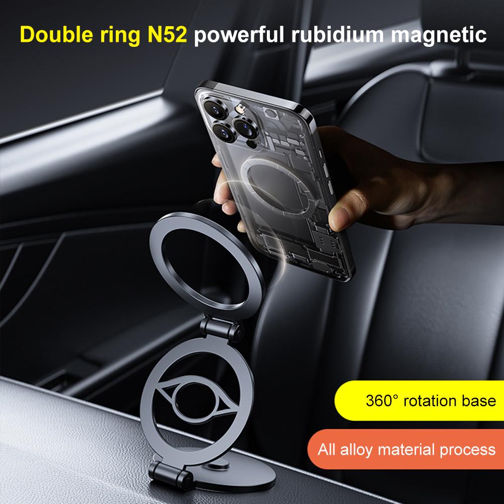 Magnetic Car Phone Holder Stand Rotation Foldable Smartphone Bracket for MagSafe iPhone 16/15/14/13/12 for Universal Android