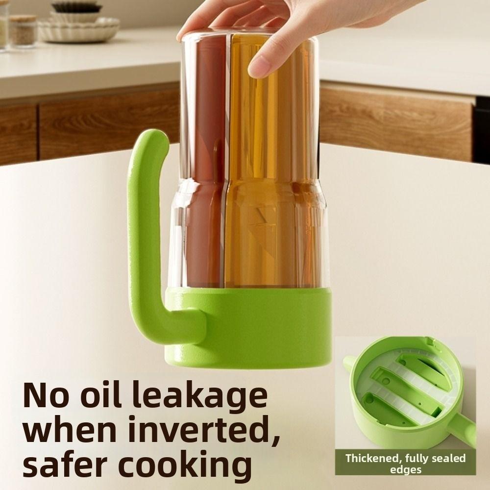 Independent Compartments 3 In 1 Oil Dispenser Detachable Vinegar Bottle Cooking Oil Pot Air Fryer