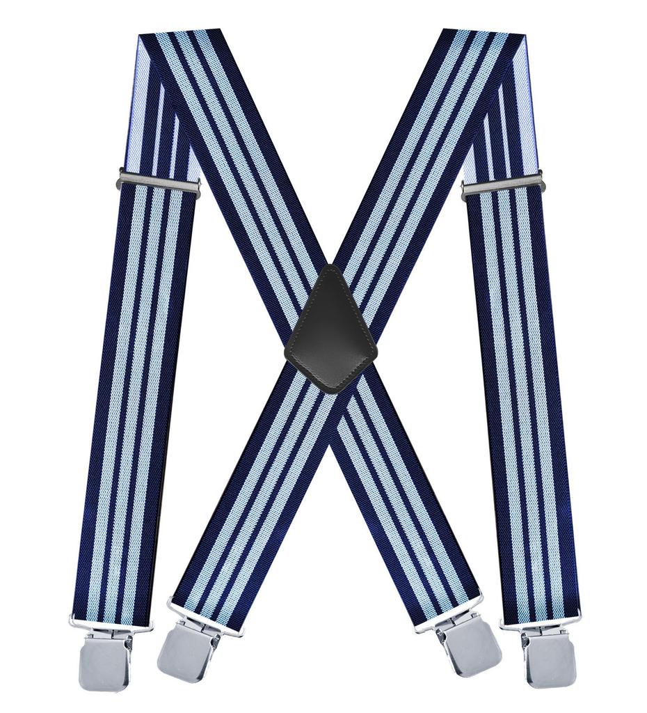Men's 5 Cm Elastic Casual Polyester Suspenders with Clips