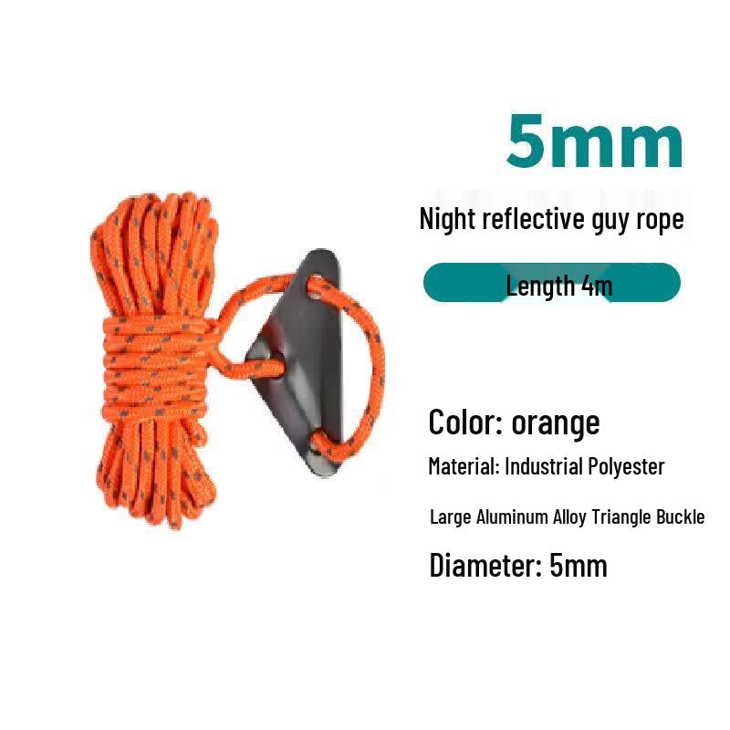 OEING Tent Guyline Kit with Pulley Adjusters
