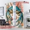 2D FLAT PRINTING 2pcs Curtains (Without Rod) Christmas Crab and Coral Modern Curtains Digital Printed Durable Polyester Curtains
