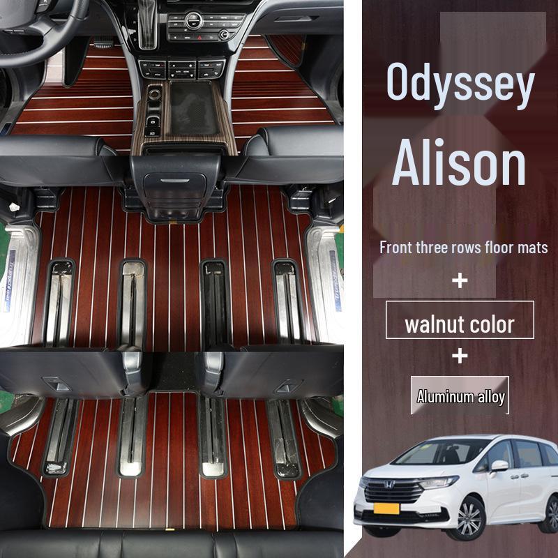 Solid Wood Floor Mats for 2022 Honda Odyssey Elysion 7-Seater, Fully Enclosed