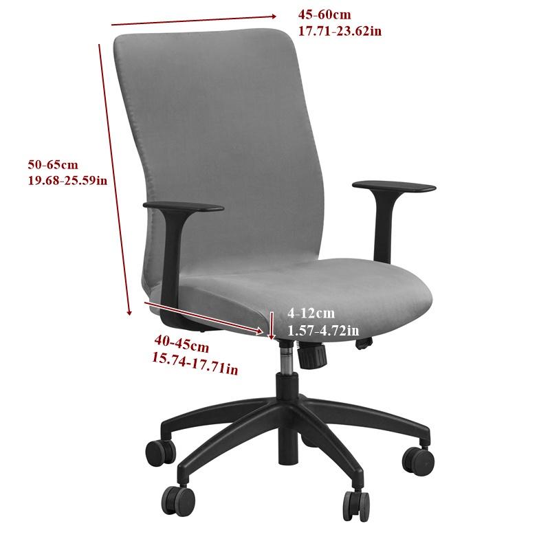 1PC Super Soft Velvet Office Chair Cover Stretch Dust-proof Gaming Armchair Slipcover Non-Slip Rotating Computer Seat Covers
