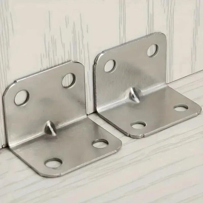20pcs Angle Iron Board Table Chair Cabinet Wardrobe Fixed Connector 90-degree Angle Iron Plate Bracket