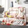 Custom Name Curious George Adventure Party Blanket For Couch Bed Plush Cozy Fuzzy Blanket Super Soft Warm Blankets For Fall And Winter 0916214