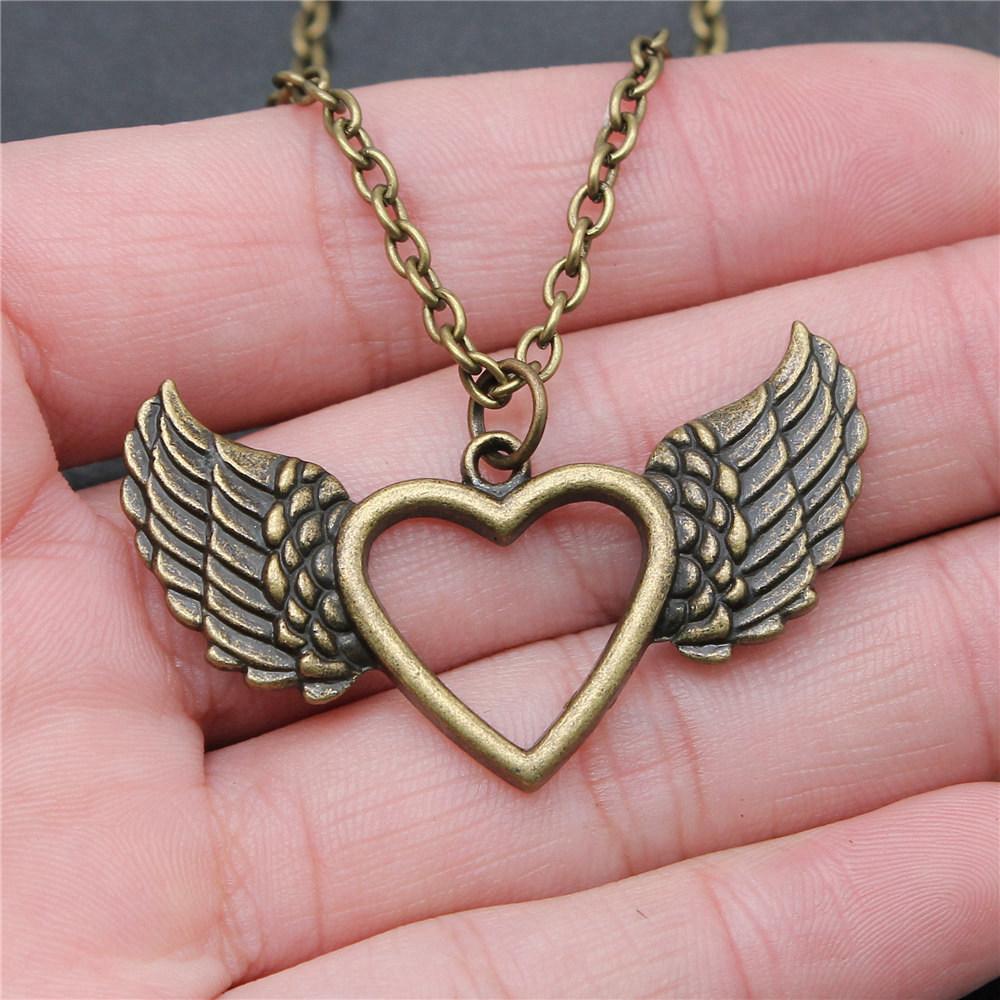 45cm Oder 70cm Lange Kette Halskette Flügel Engel Hochzeitsschmuck Zubehör QN003