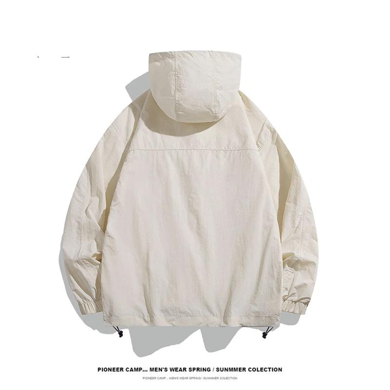 Breathable Quick-Dry Sun Protective Clothing Hooded Pocket Design Outdoor Sunblock Jacke