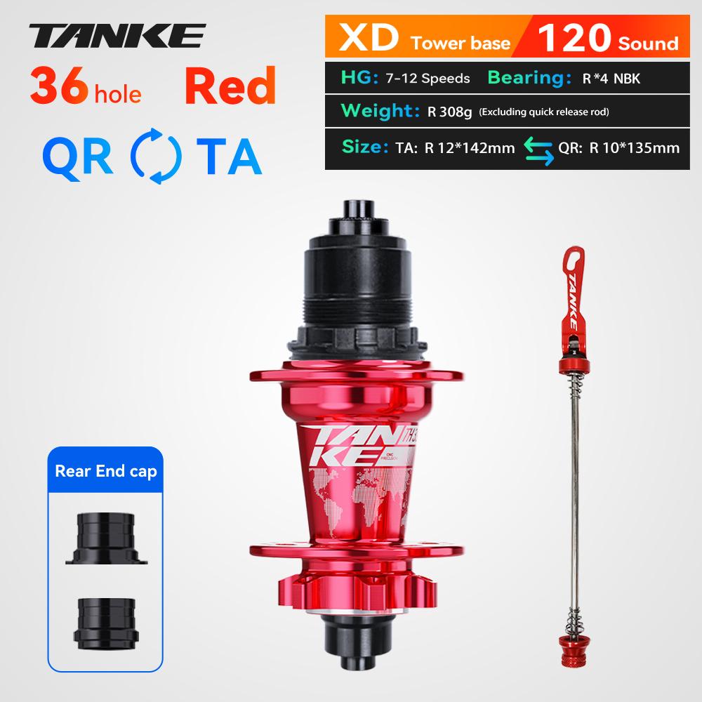 TANKE 120 Click Hub 6 Bearing MTB Hub Front Rear 28 32 36 Holes Disc Brake Mountain Bicycle Hubs 7 8 9 10 11 12 Speed Bike Parts