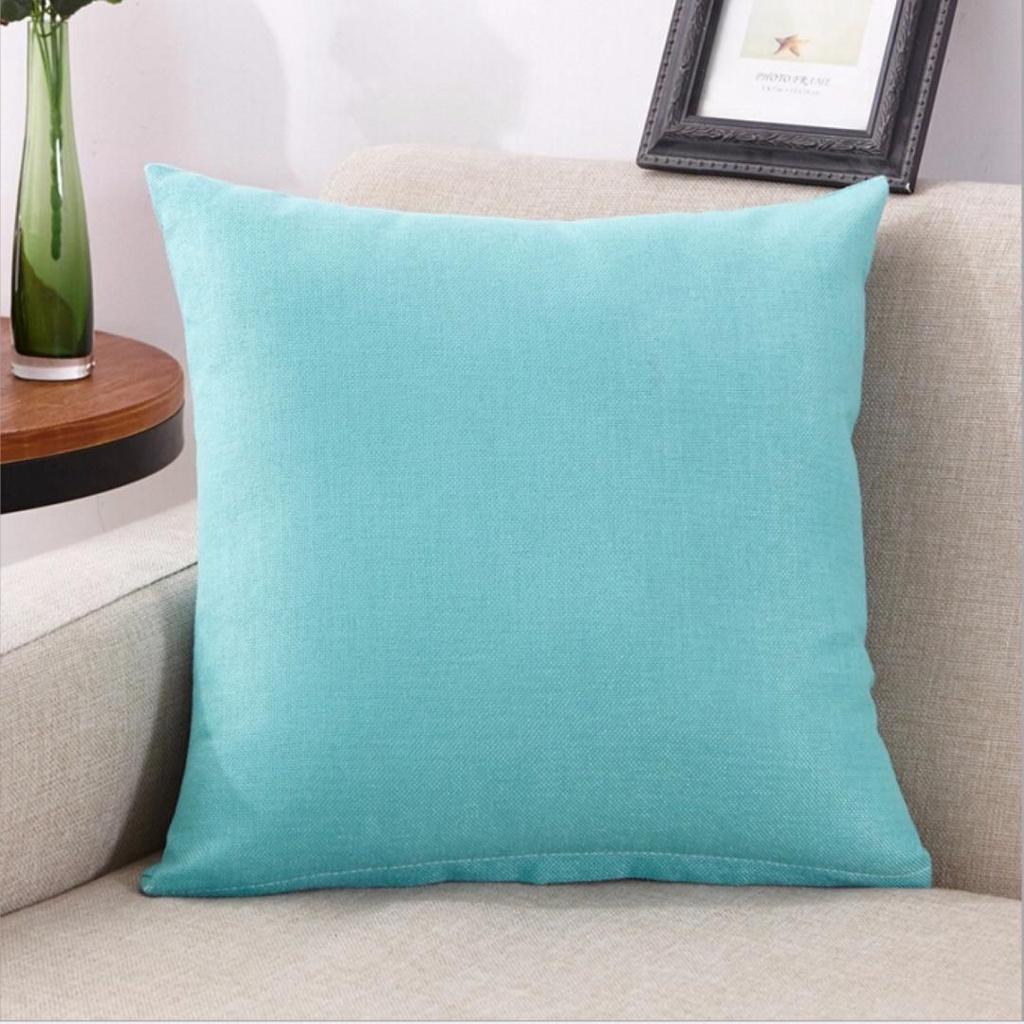 Luxurious Pure Color Cotton Linen Throw Pillow Cover For Home Office Sofa Decor