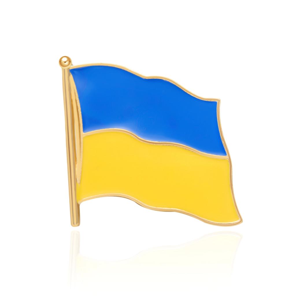 Ukraine EU USA Flag Lapel Pin Metal Badges National Rejuvenation In Ukraine Brooch Pins Cowboy Clothes Bag Pin Pride Accessories