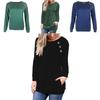 Elegant Women's Casual Long Sleeve Pullover Sweater With Chic Button Details And O-neck