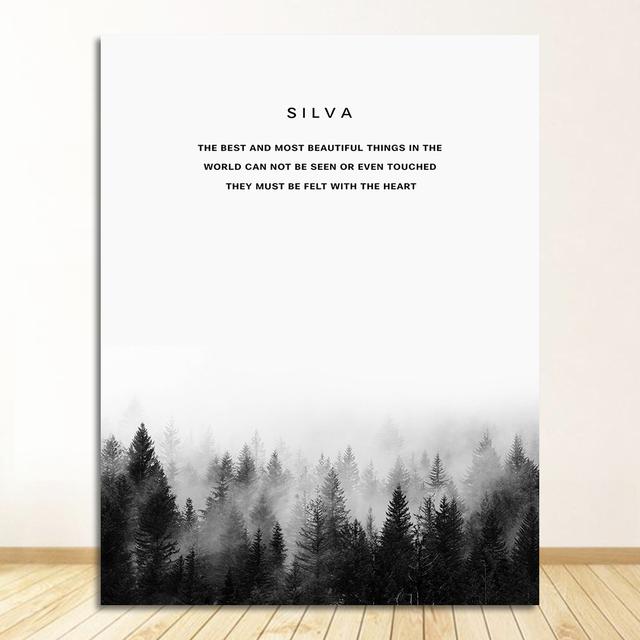 Print Mountain Forest Tree Nature Landscape Wall Art Painting Decoration Picture Home Decor Scandinavian Canvas Poster Nordic