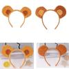 Monkey Ear Headband Tail Bowtie, Kids Animal Cosplay Set Halloween Animal Outfit