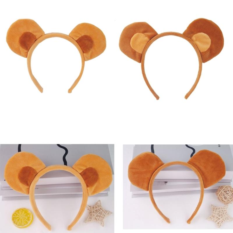 Monkey Ear Headband Tail Bowtie, Kids Animal Cosplay Set Halloween Animal Outfit