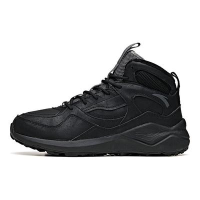 Textile, Synthetic Leather High Top Cushioning Slip Resistant Abrasion Resistant Thermal Casual Shoes Men's Black 112048986-2