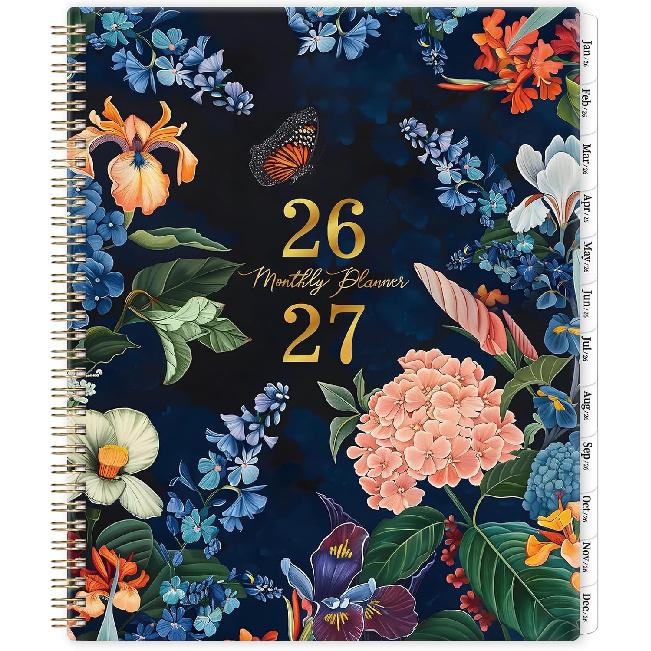 2026-2027 Monthly Planner/Calendar - Monthly Calendar 2026-2027, January 2026 - December 2027, 9  x 11 , 2 Years monthly Planner with Tabs, Contacts