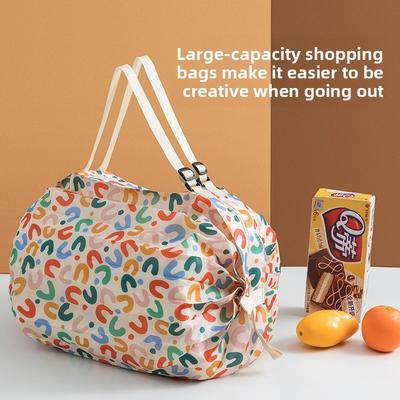 Foldable Shopping Bag - Travel Single-shoulder Portable Thick Version - Grocery Bag - Supermarket Bag - Large Capacity Handbag